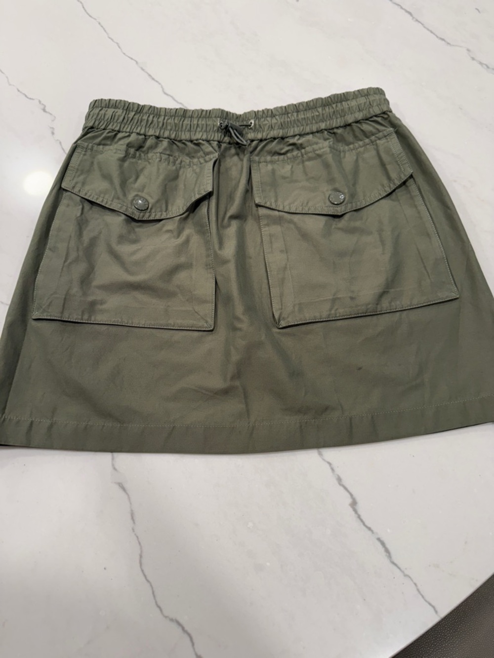 Moncler Mini Olive Green Cargo Skirt